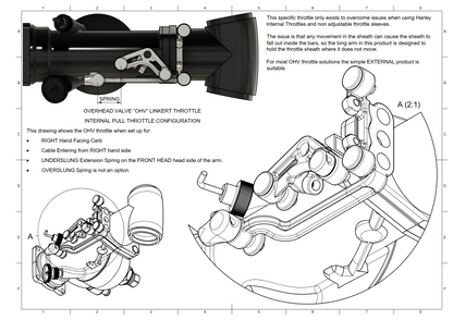 Boomerang Snap Back Throttle - Linkert M Series Carbs