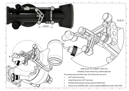 Boomerang Snap Back Throttle - Linkert M Series Carbs