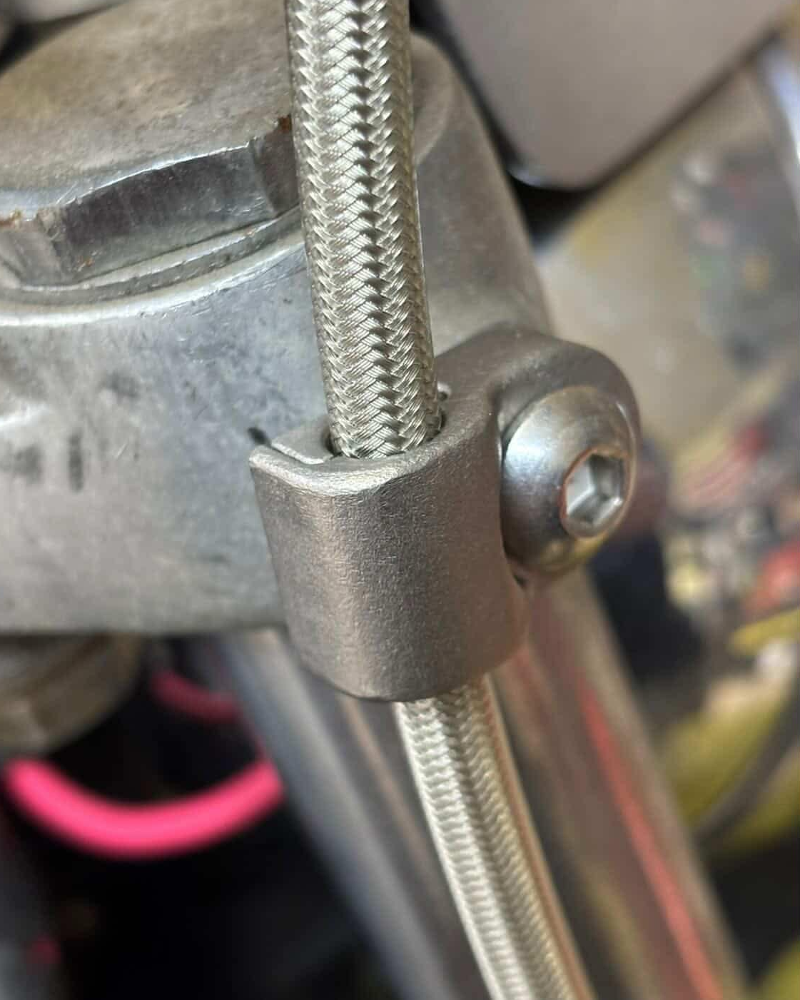 Hose Clamp - Harley E78 Top Yoke